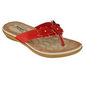 AGAPE RED RHINESTONE FLOWER QIANG SANDAL